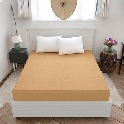 Luxurious Life Elastic Strap Single Size Mattress Cover(Beige)