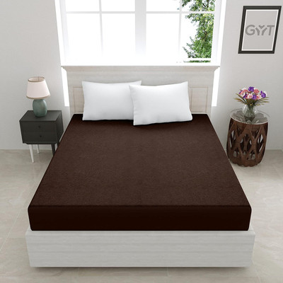 RELEIFE Elastic Strap Queen Size Waterproof Mattress Cover(Brown)