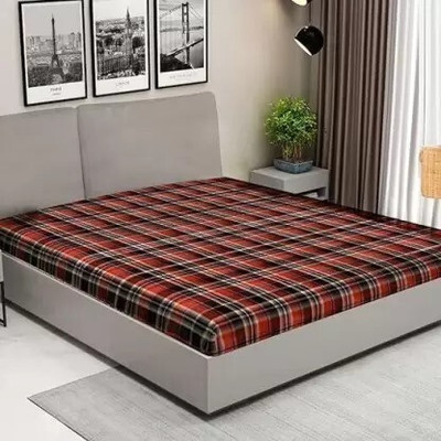 Mistik Zippered Single Size Breathable Mattress Cover(Red)