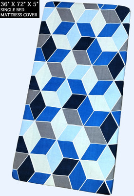 GriinViztal Zippered Single Size Breathable Mattress Cover(Multicolor)