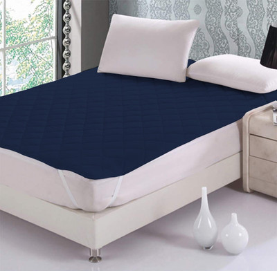 TUNDWAL'S Elastic Strap King Size Breathable, Stretchable, Waterproof Mattress Cover(Blue)