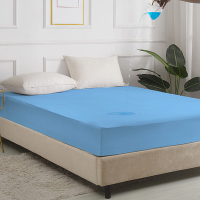 Compal Fitted Single Size Waterproof, Breathable, Stretchable Mattress Cover(Clear)