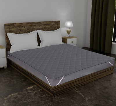 Relaxfeel Elastic Strap Double Size Stretchable, Waterproof Mattress Cover(Grey)