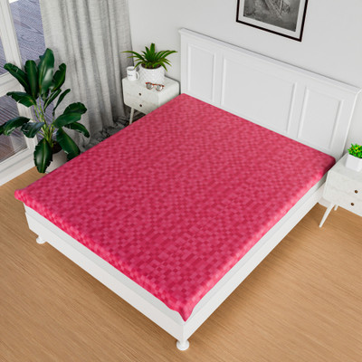 KUBER INDUSTRIES Mattress Topper Double Size Mattress Cover(Pink)
