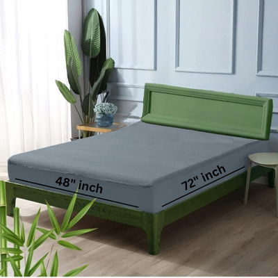 Kavya Enterprises Fitted Single Size Breathable, Stretchable, Waterproof Mattress Cover(Grey)