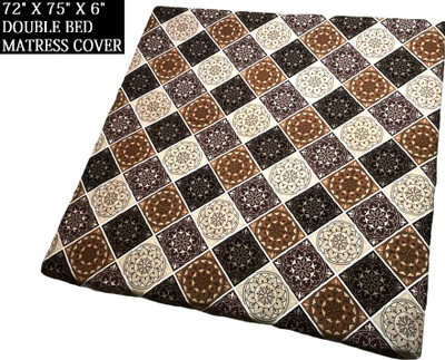 Vistex Zippered Double Size Breathable Mattress Cover(Multicolor)