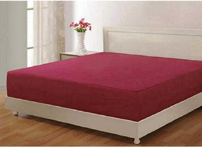LAVESH EXPROTS Elastic Strap Single Size Waterproof, Breathable, Stretchable Mattress Cover(Maroon)