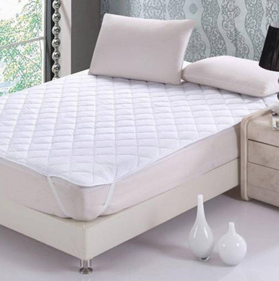 Linenovation Elastic Strap Single Size Waterproof Mattress Cover(White)