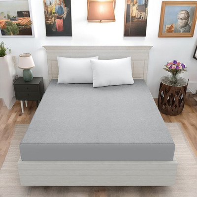 Luxurious Life Elastic Strap Single Size Mattress Cover(Grey)
