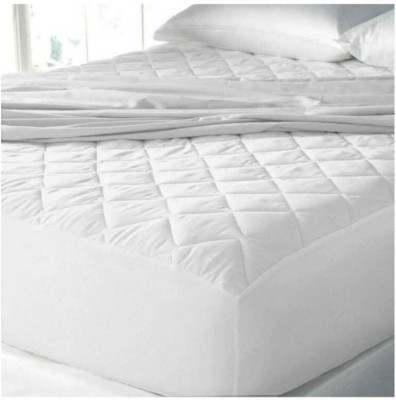 CRAZY WORLD Fitted Double, Queen Size Waterproof Mattress Cover(White)