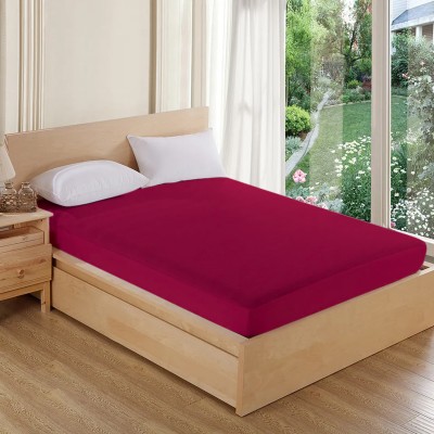 AVI Fitted Standard Size Waterproof Mattress Cover(Red)