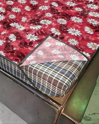 Kanushi Industries Elastic Strap Double Size Stretchable, Waterproof Mattress Cover(Red)