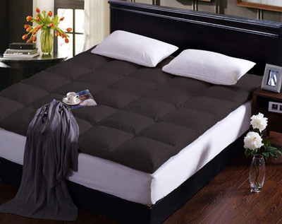 Luxurious Life Elastic Strap Queen Size Mattress Cover(Grey)