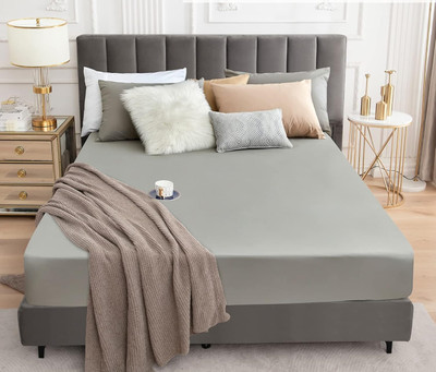 Ultrasleep Elastic Strap Double Size Breathable, Waterproof Mattress Cover(Grey)