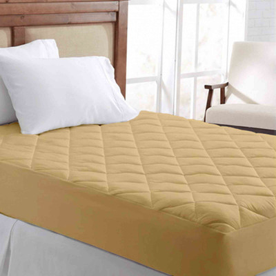 Compal Fitted Single Size Waterproof, Breathable, Stretchable Mattress Cover(Beige)