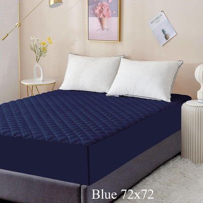 Riyans group Fitted Double Size Breathable, Stretchable, Waterproof Mattress Cover(Blue)