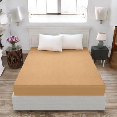 Luxurious Life Elastic Strap Single Size Mattress Cover(Beige)