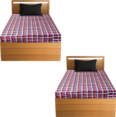 Hometail Zippered Single Size Breathable Mattress Cover(Red)