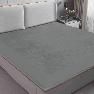 Mattress Protector Fitted Single Size Breathable, Stretchable, Waterproof Mattress Cover(Grey)
