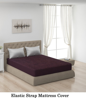 RELEIFE Elastic Strap Queen Size Breathable, Stretchable, Waterproof Mattress Cover(Brown)