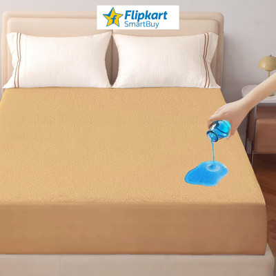 Flipkart SmartBuy Fitted Single Size Waterproof, Breathable, Stretchable Mattress Cover(Beige)