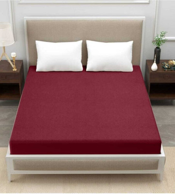 Ashiyana Elastic Strap King Size Waterproof, Breathable Mattress Cover(Red)