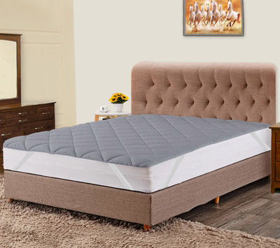 EVERDECOR Elastic Strap Double, Queen Size Breathable, Stretchable, Waterproof Mattress Cover(Grey)