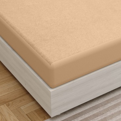 AMIGOS Fitted Queen Size Breathable, Stretchable, Waterproof Mattress Cover(Beige)