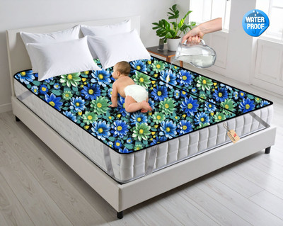 GURU ISHMA Elastic Strap King Size Waterproof Mattress Cover(Multicolor)