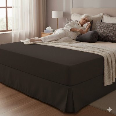 Kittenbite Queen Size Fitted Terry Cotton Breathable, Stretchable, Waterproof Mattress Cover(Grey)