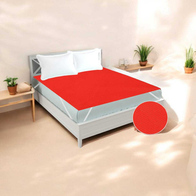Pinkleaf Elastic Strap King Size Breathable, Stretchable, Waterproof Mattress Cover(Red)