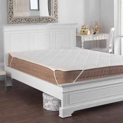 Gilson Elastic Strap Single Size Breathable, Stretchable, Waterproof Mattress Cover(White)