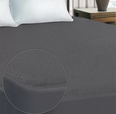 Compal Fitted Double Size Waterproof, Stretchable, Breathable Mattress Cover(Grey)