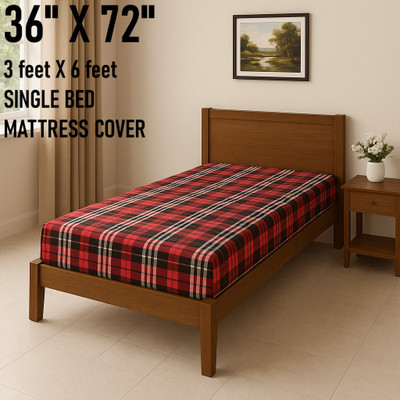 GriinViztal Zippered Single Size Breathable Mattress Cover(Multicolor)