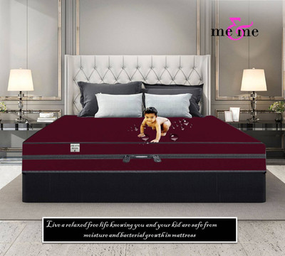MeandMe Zippered Double Size Mattress Cover(Maroon)