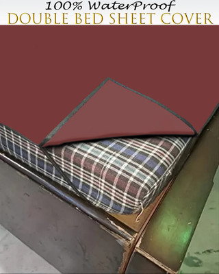 RELOOK INDUSTRIES Elastic Strap Double Size Stretchable, Waterproof Mattress Cover(Maroon)