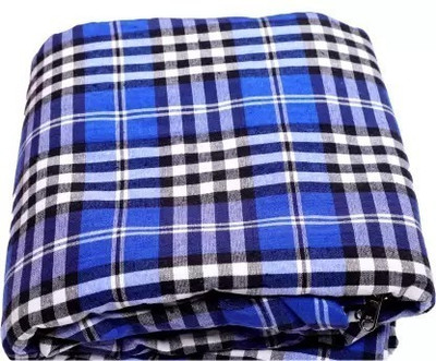 UPBED Zippered Single Size Breathable, Stretchable Mattress Cover(Blue)