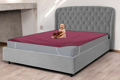 HomeStore-YEP Fitted King Size Waterproof Mattress Cover(Maroon)