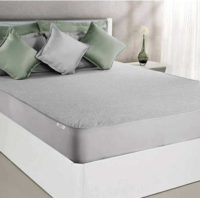 LIFE SAVER Fitted Queen Size Breathable, Stretchable, Waterproof Mattress Cover(Grey)
