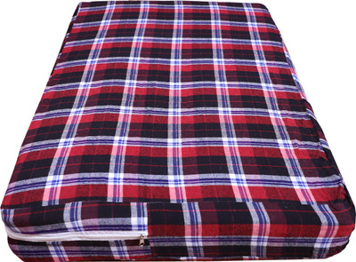 Matty Zippered Single Size Breathable Mattress Cover(Red)