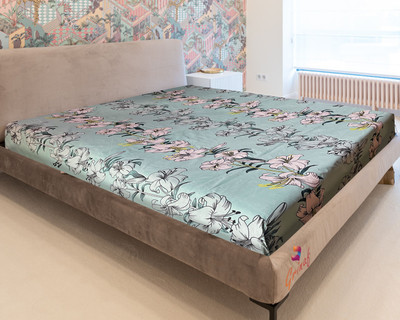 GRINAF Zippered Single Size Breathable Mattress Cover(Green)