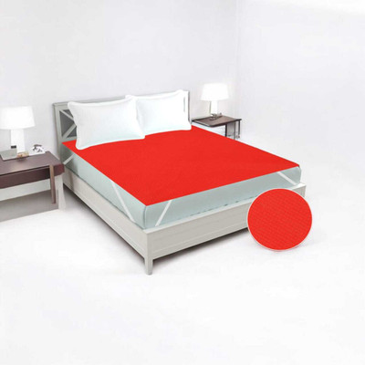 Pinkleaf Elastic Strap King Size Breathable, Stretchable, Waterproof Mattress Cover(Red)