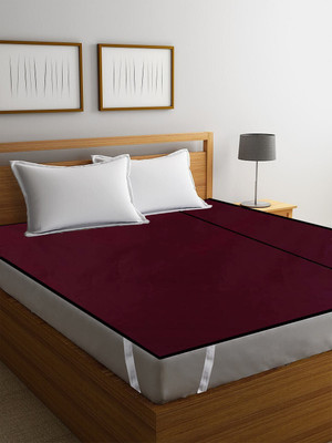 GURU ISHMA Elastic Strap Double Size Breathable, Waterproof Mattress Cover(Brown)