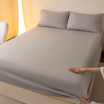 ComfoBuddy Queen Size Fitted Terry Cotton Waterproof, Stretchable, Breathable Mattress Cover(Grey)