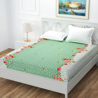 Fresh from Loom Fitted King Size Breathable, Waterproof Mattress Cover(Green)