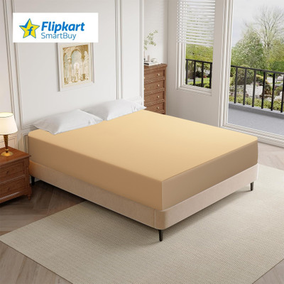 Flipkart SmartBuy Queen Size Elastic Strap Polyster Waterproof Mattress Cover(Beige)
