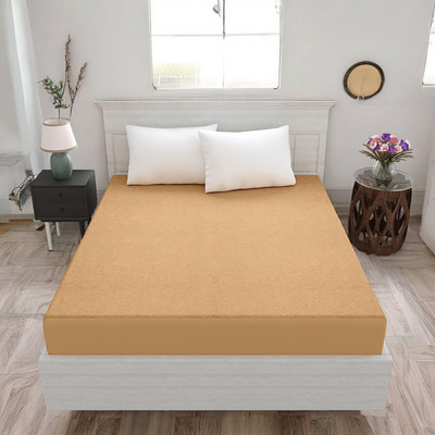 Luxurious Life Elastic Strap Single Size Mattress Cover(Beige)