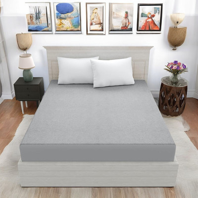 Luxurious Life Elastic Strap Single Size Mattress Cover(Grey)