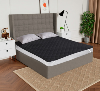 Flipkart SmartBuy Elastic Strap Single Size Breathable, Waterproof Mattress Cover(Black)