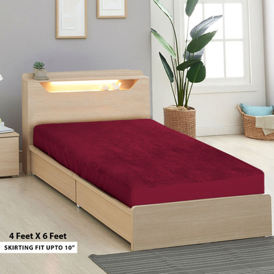 Sassoon Elastic Strap Single Size Breathable, Stretchable, Waterproof Mattress Cover(Maroon)
